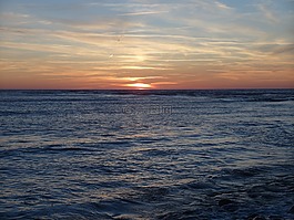 燈塔,日落,海灘