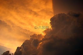 飑线,天空,云