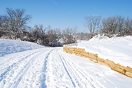 雪,徑,冬天