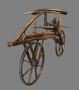 自行車,老,輪