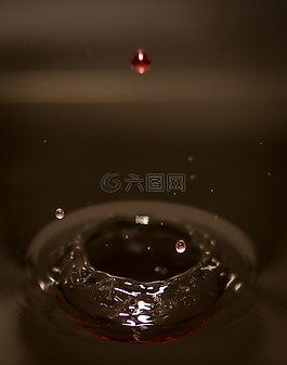 一滴水,滴,溅