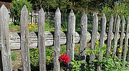 花园围墙,木栅栏,寨