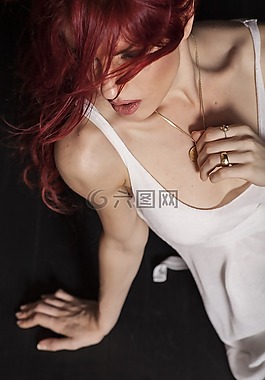 模型,紅色,婦女