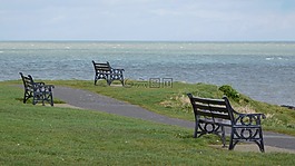 走道,長椅,三
