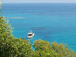 劃艇,海,視圖