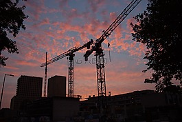 日落,天空,紅色