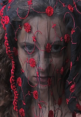 縱向,西班牙女人,悲