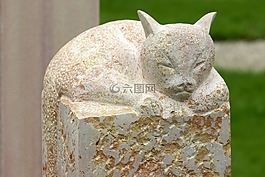 貓,數(shù)字,雕塑