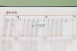 日歷,一年,2016