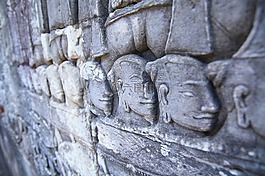 寺,壁畫,柬埔寨