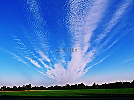 天空,云,草甸