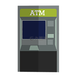 atm,矢量,銀行