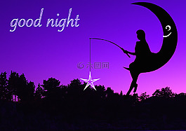 女子,月球,夜