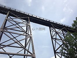 橋,高度,金屬