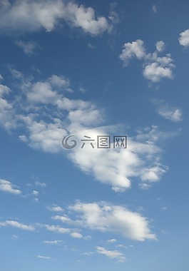 天空,云,藍色