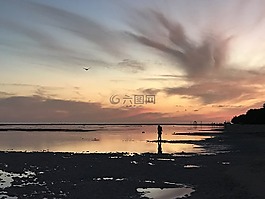 日落,馬爾代夫,天空