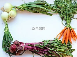 蔬菜,幀,白色空間