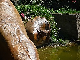 雕像,佛,水
