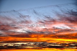 天空,云,日落