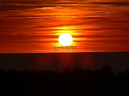 日落,太陽,天空