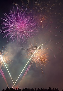 烟花,节日,显示