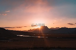 黎明,山,陽(yáng)光