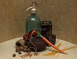 靜物,茶壺,蔬菜