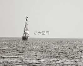 海盜船,帆船,海