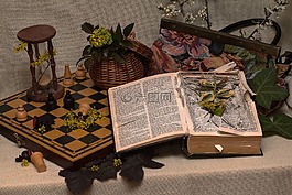 靜物,老書(shū),沙漏
