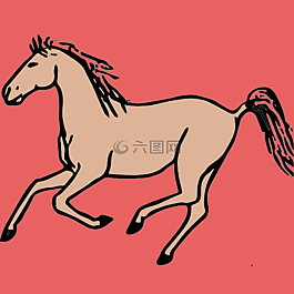 马,素描本,绘制