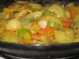 食品,炒,蔬菜