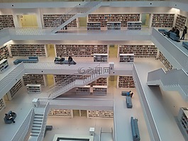 圖書館,斯圖加特,架構