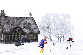 冬天,雪,降雪