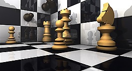 象棋,數字,3d 模型