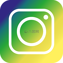 instagram的,圖標,綠色