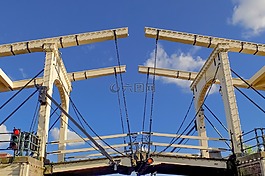 橋,移動橋,自行車