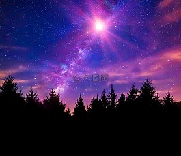 星云,銀河,夜晚的天空