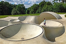 滑板公園,滑板,兒童