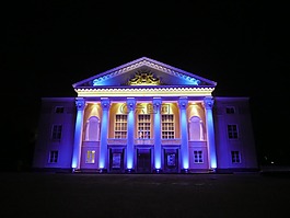 劇院,夜,門面