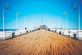 木橋,碼頭,海