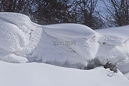 冬天,雪,雪堆