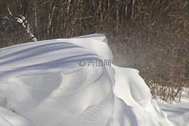 冬天,雪,雪堆