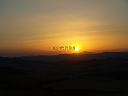 日落,恩納,西西里島