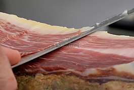 火腿,切割,肉