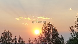 日出,太陽光線,陽光