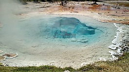 黃石公園,熱水器,山