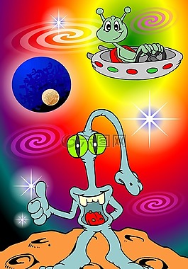 外星人,行星,空間
