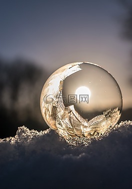 肥皂泡沫,凍結,冰凍泡泡