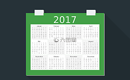 日歷,2017,材料