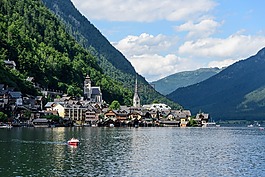 世界遗产,hallstadt,湖
